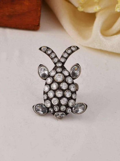 Ishhaara Oxidised Beam Matsya Ring