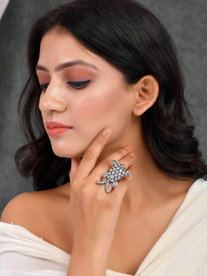 Ishhaara Oxidised Beam Matsya Ring