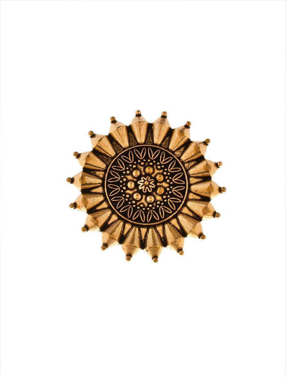 Ishhaara Oxidised Golden Chrysathrus Ring