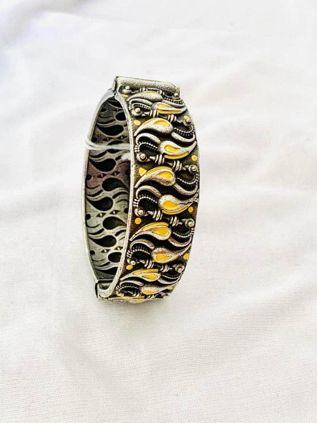 Ishhaara Oxidised Mango Shaped Hand Cuff