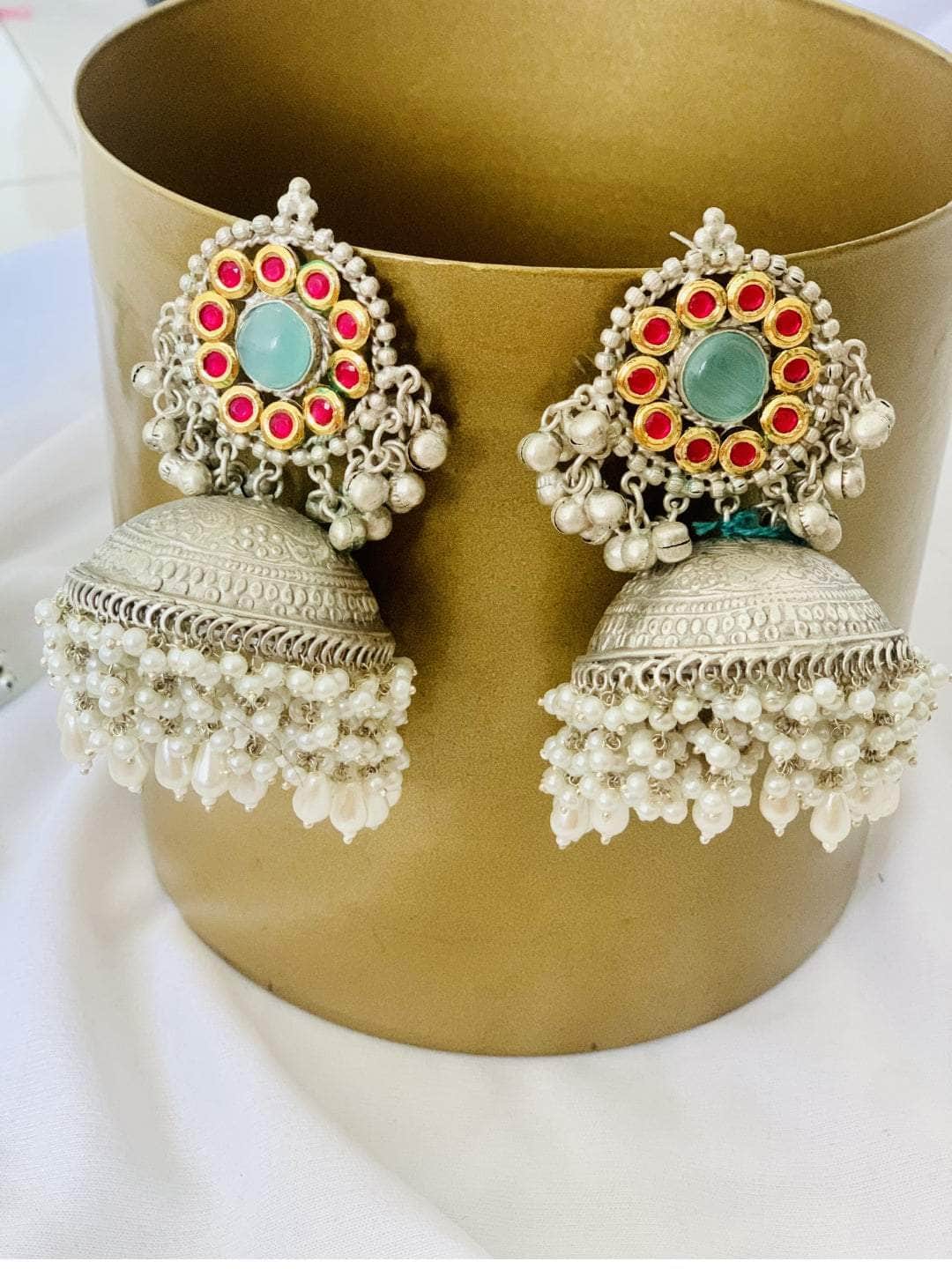 Ishhaara Oxidised Multicolor Stone Earrings