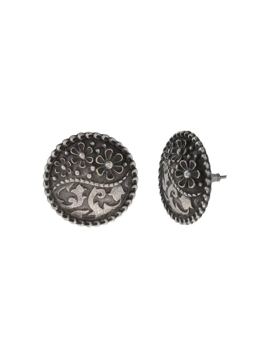 Ishhaara Oxidised Pushpa Lokh Stud Earring