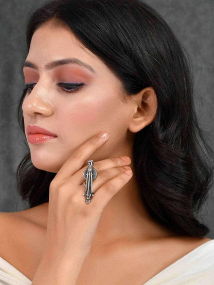 Ishhaara Oxidised Sangeet Veena Ring