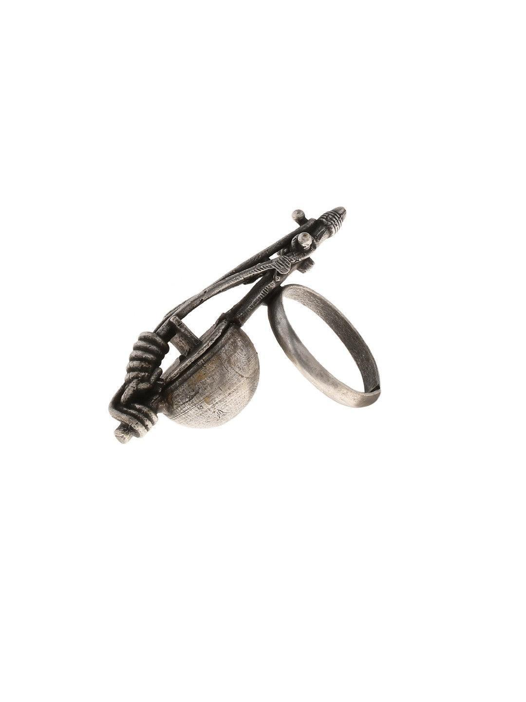 Ishhaara Oxidised Sangeet Veena Ring