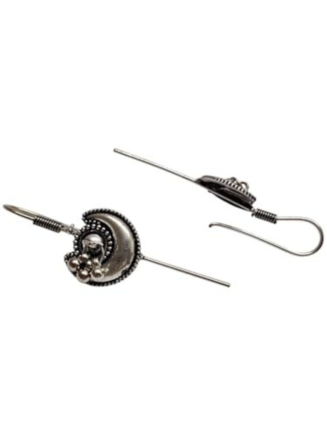 Ishhaara Oxidised Silver Bugadi Ear Cuff Earrings