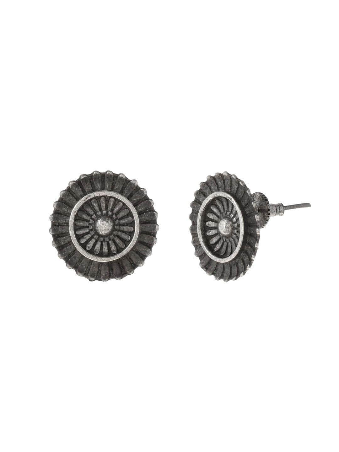 Ishhaara Oxidised Sun Chakra Stud Earing