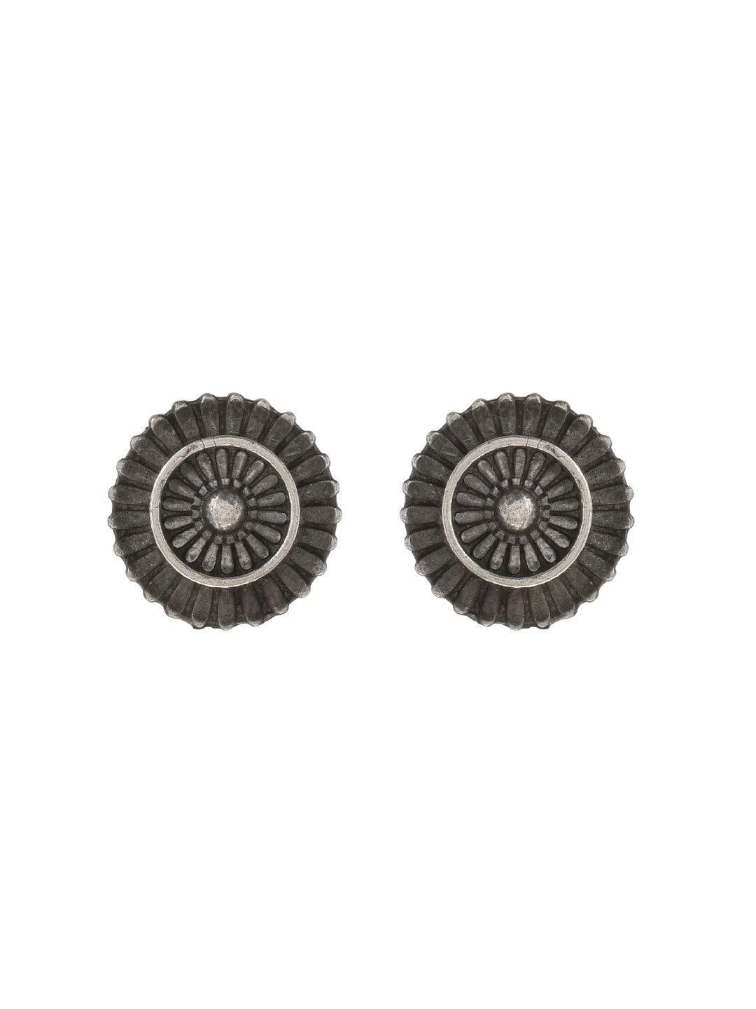 Ishhaara Oxidised Sun Chakra Stud Earing