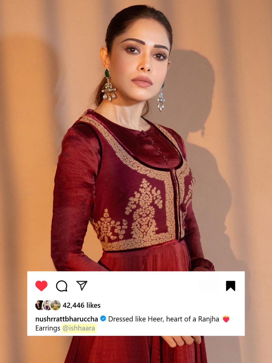 Ishhaara Oxidised White Pearls With Green Stone Earrings