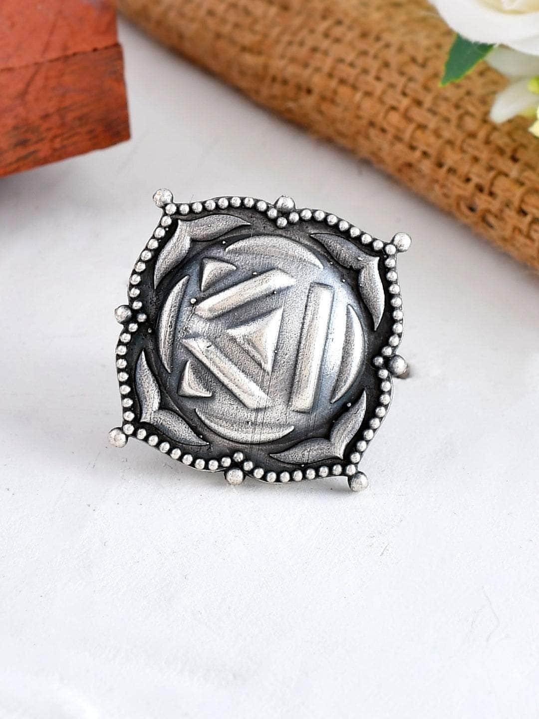 Ishhaara Oxidized Deeptha Ring