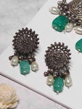 Ishhaara Oxidized Green Beaded Necklace