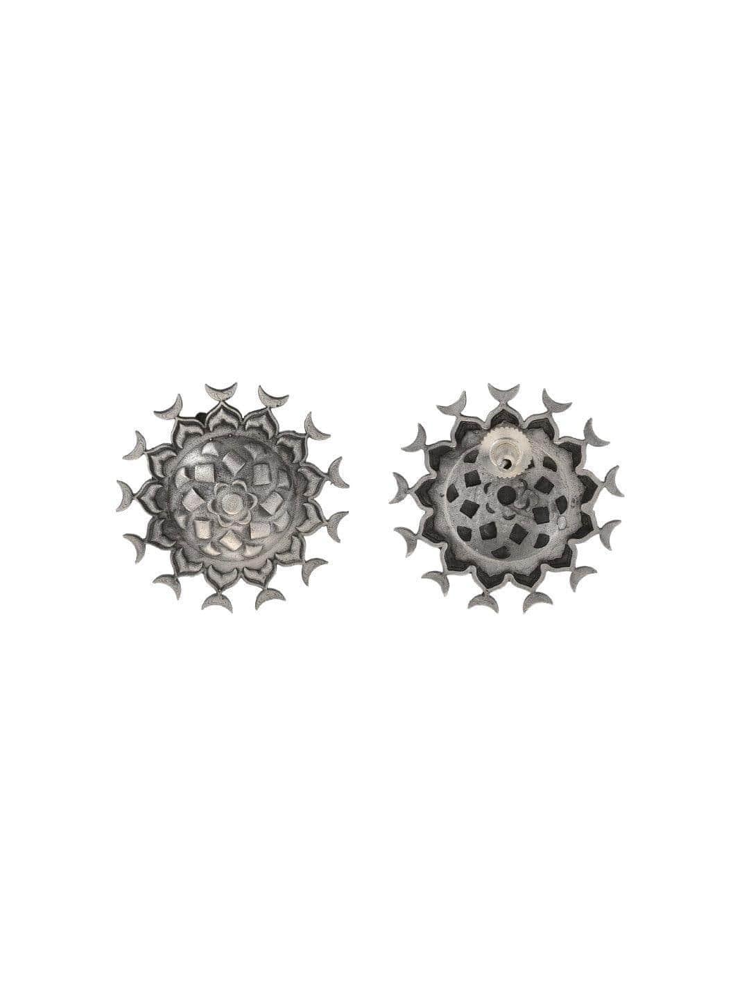 Ishhaara Oxidized Malsya Chakra Stud Earring