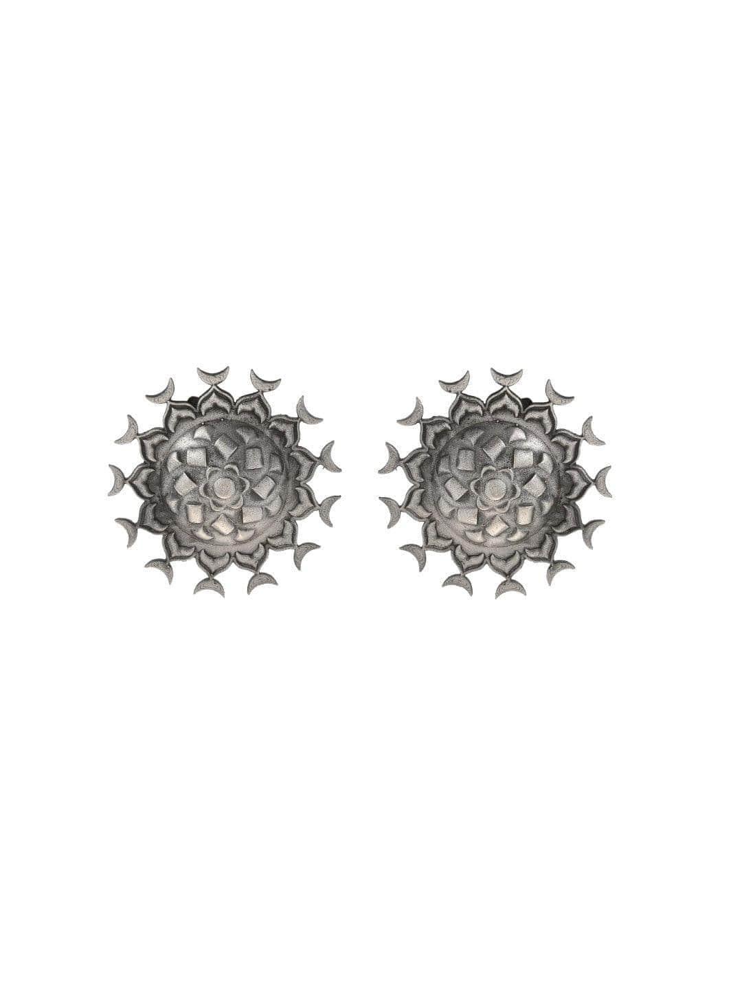 Ishhaara Oxidized Malsya Chakra stud Earring