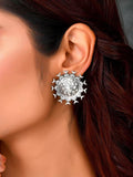 Ishhaara Oxidized Malsya Chakra Stud Earring