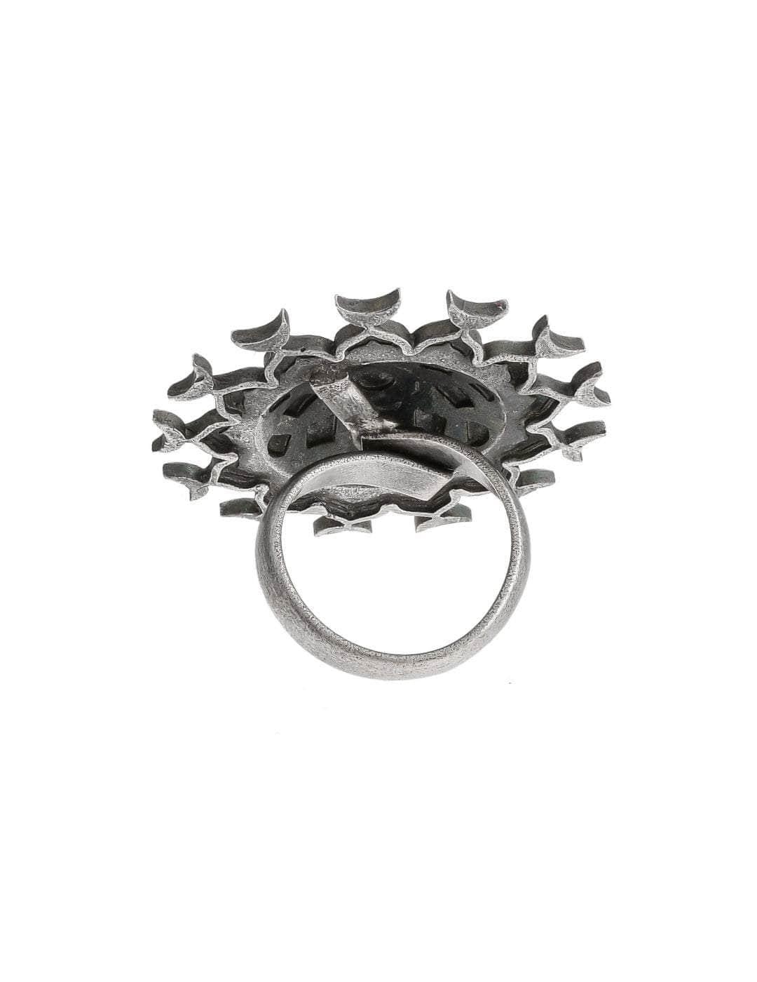 Ishhaara Oxidized Matsya Chakra Ring
