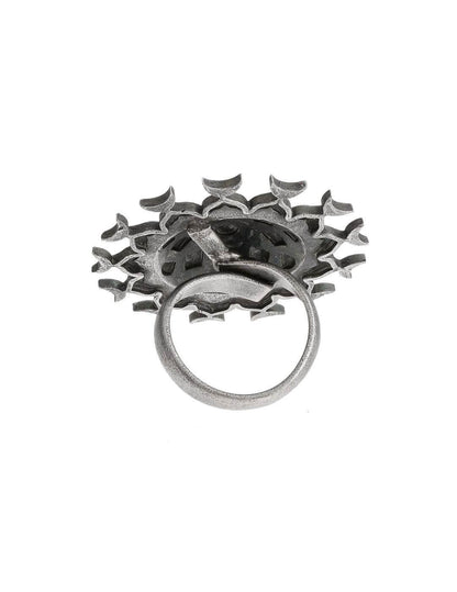 Ishhaara Oxidized Matsya Chakra Ring