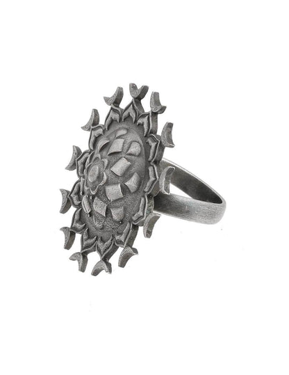 Ishhaara Oxidized Matsya Chakra Ring