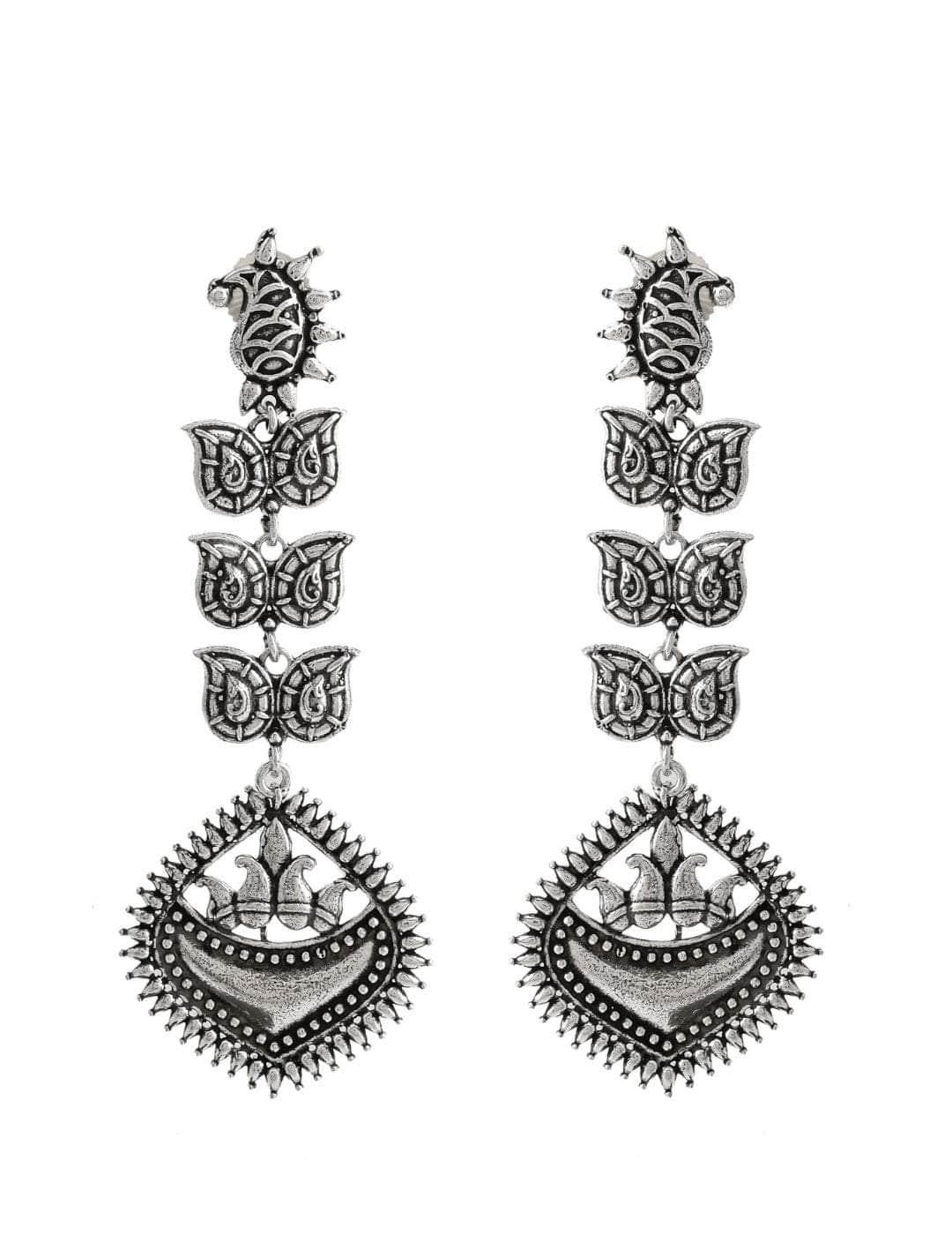 Ishhaara Oxidized Pragya Earrings