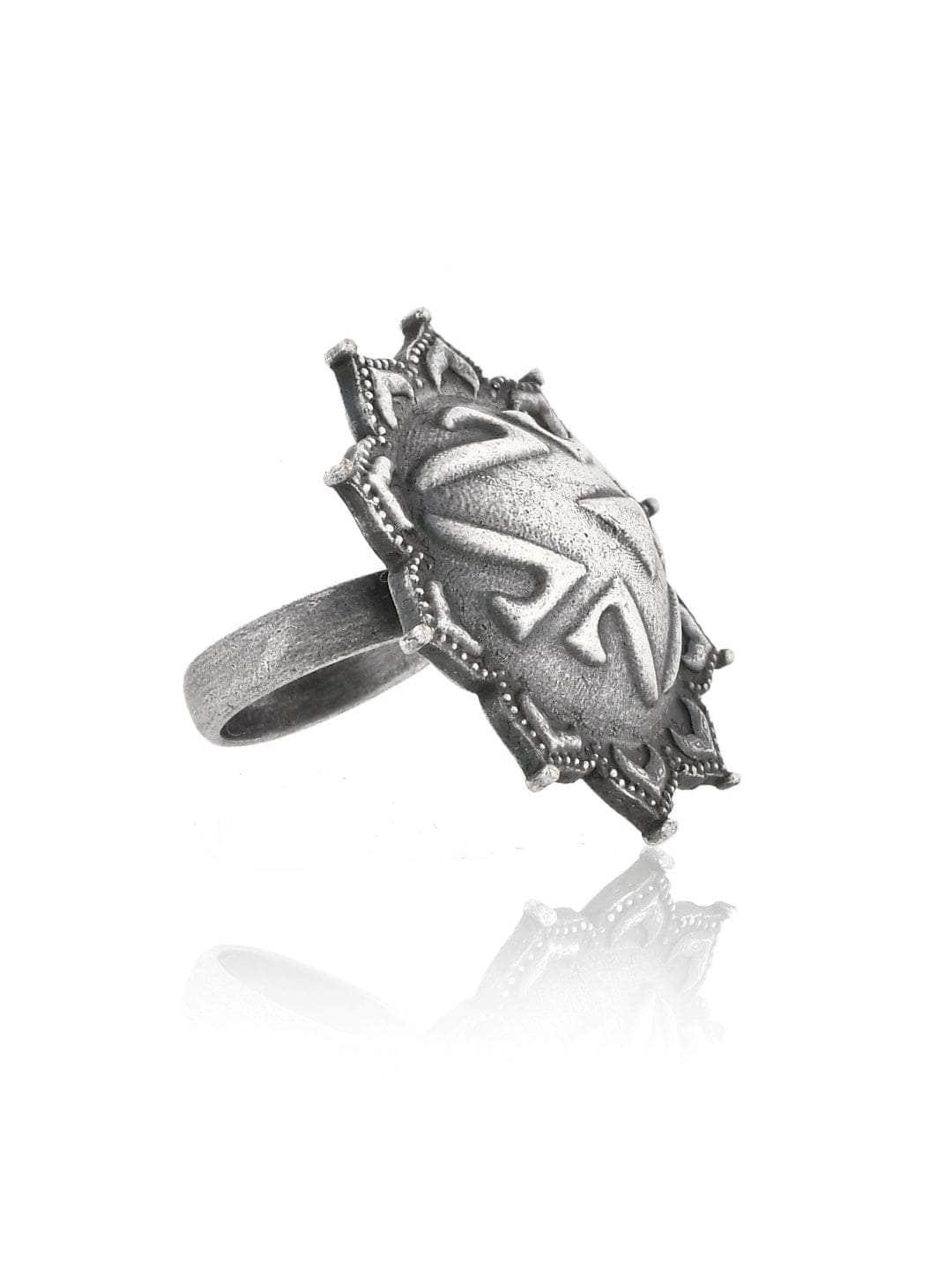 Ishhaara Oxidized Surya Mukhi Ring