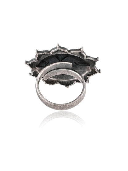 Ishhaara Oxidized Surya Mukhi Ring