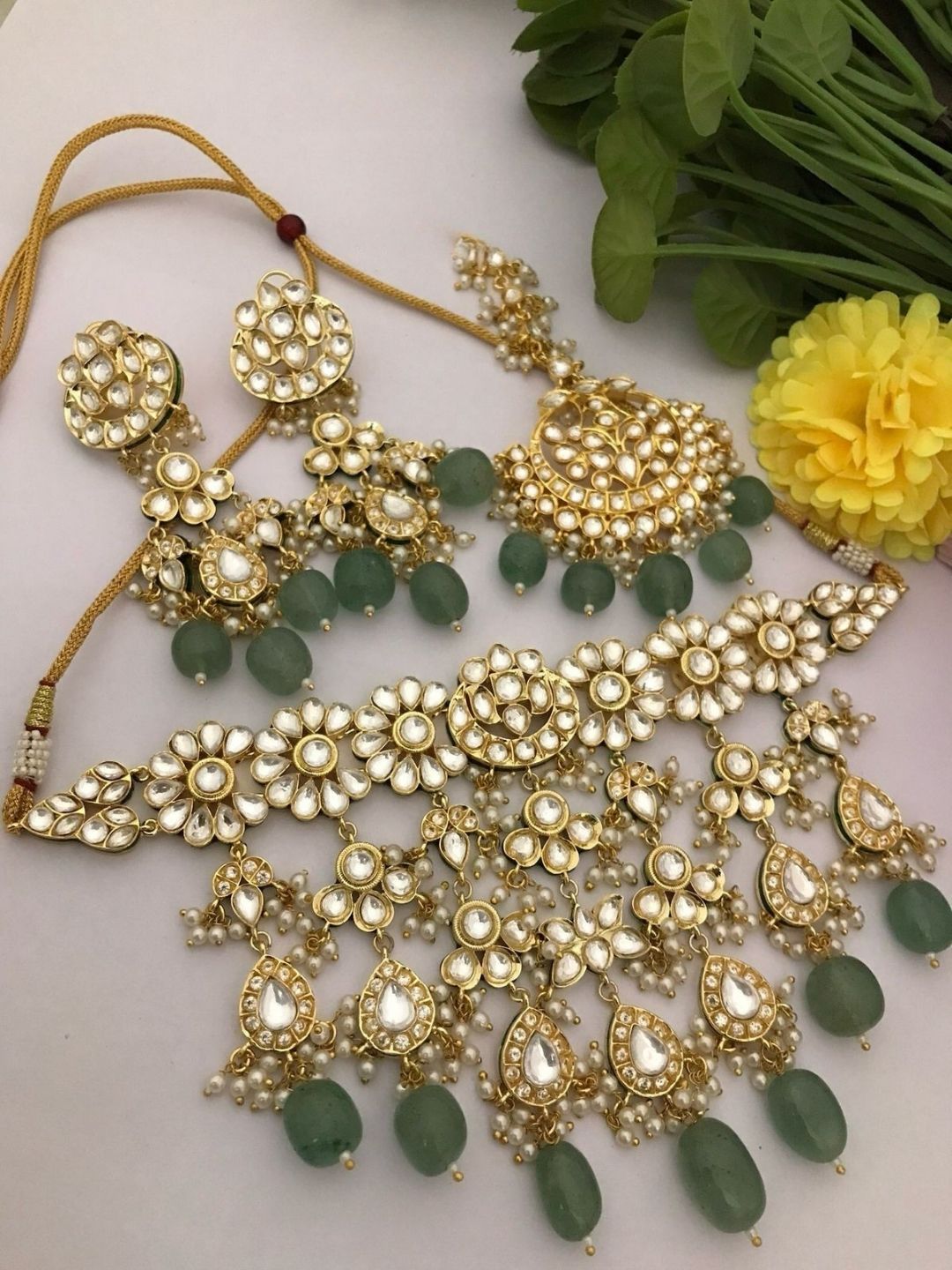 Ishhaara Pachi Kundan Bridal Set