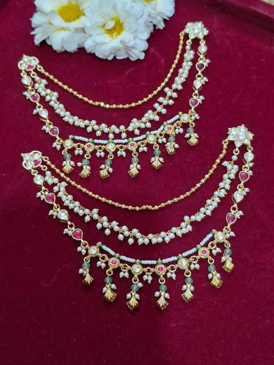 Ishhaara Pachi Kundan Earchain