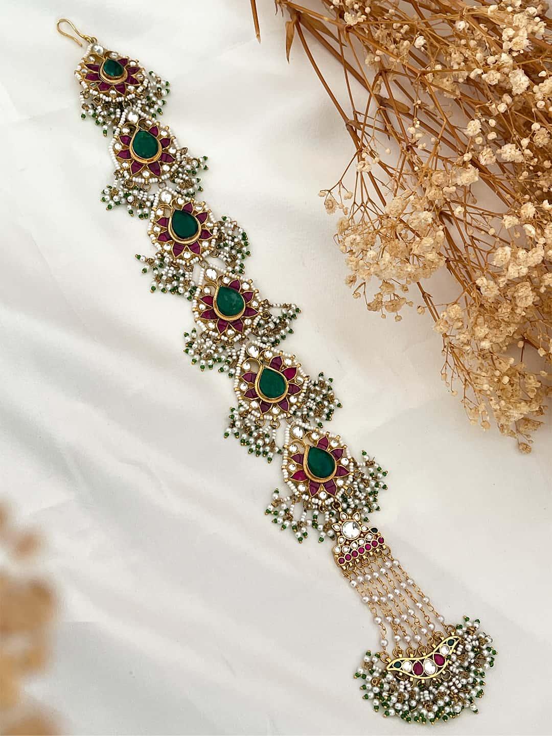 Ishhaara Pachi Kundan Studded Bridal Choti