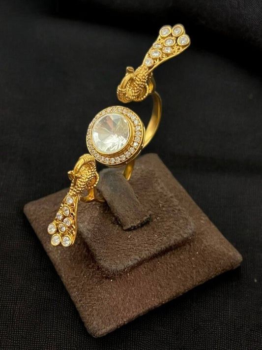 Ishhaara Pankhuri Peacock Polki Ring