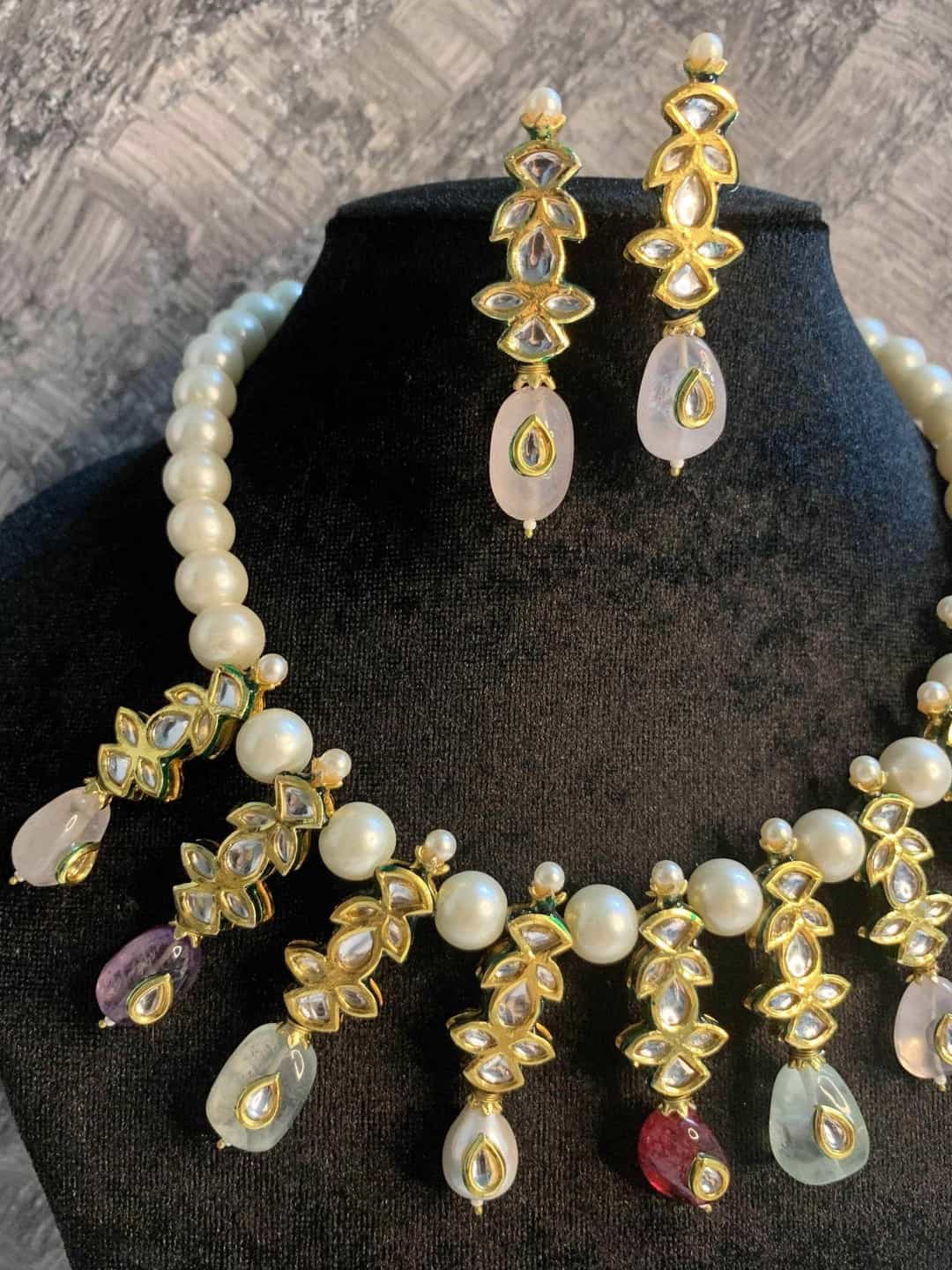 Ishhaara Pastel Long Drop Necklace