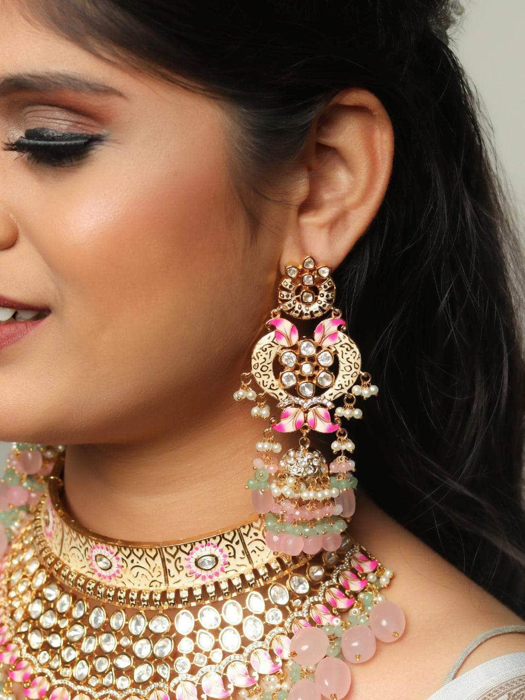 Ishhaara Pastel Single Tone Choker Necklace Set