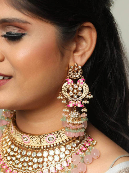 Ishhaara Pastel Single Tone Choker Necklace Set