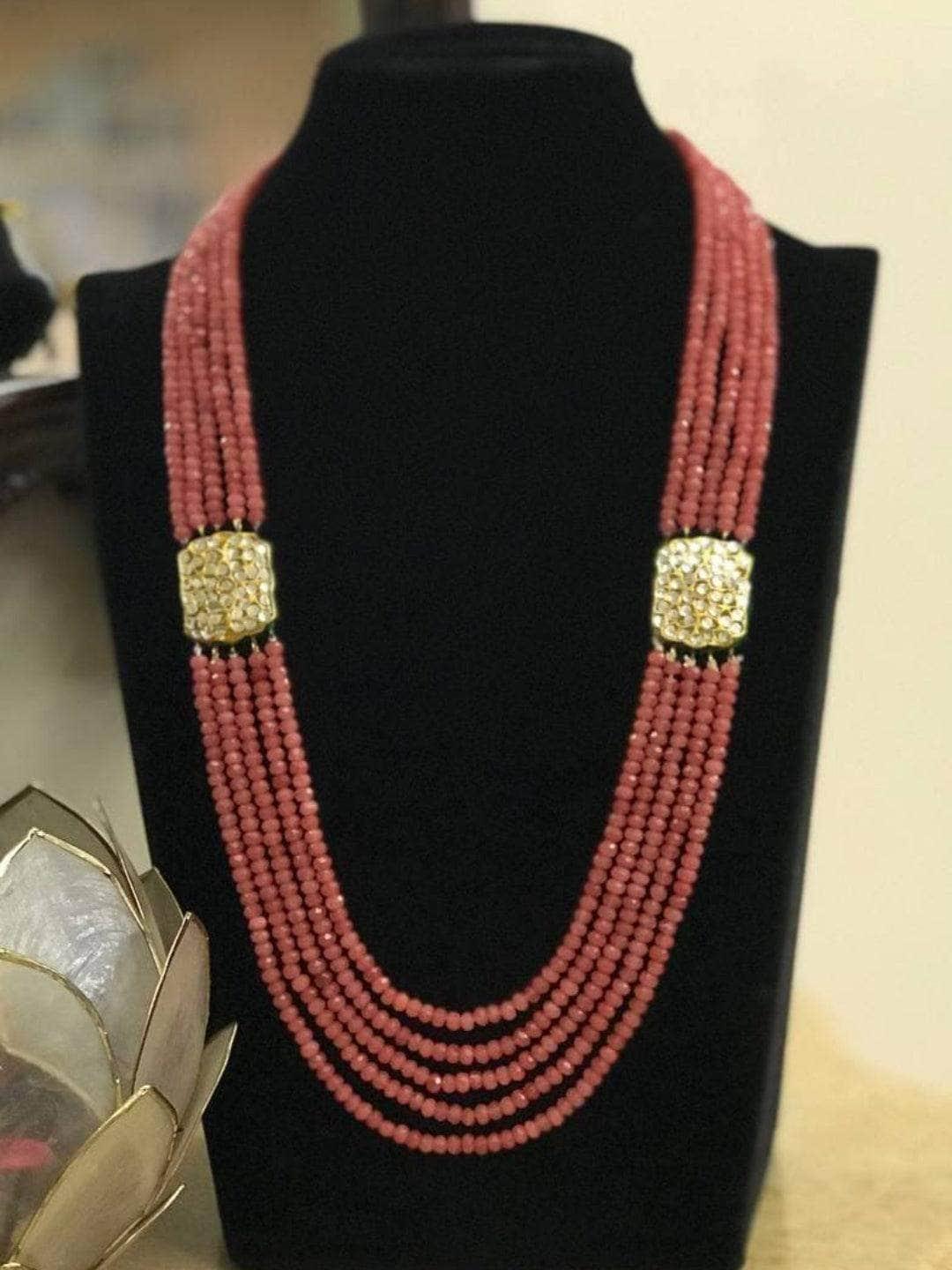 Ishhaara Patchi Kundan long Beaded necklace