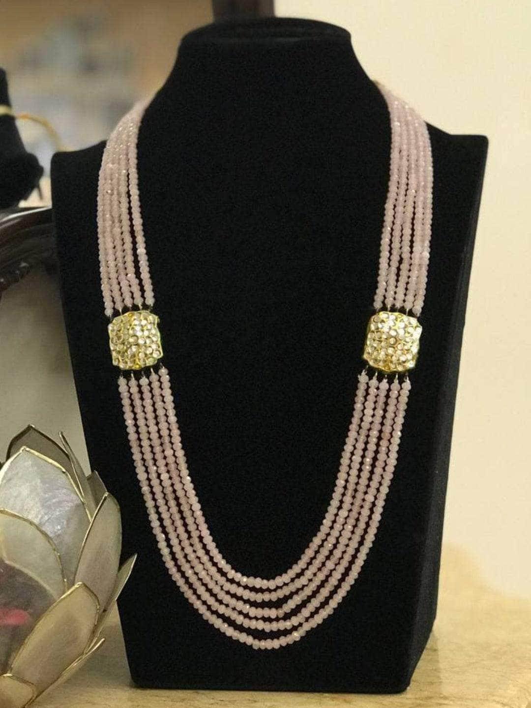 Ishhaara Patchi Kundan Long Beaded Necklace