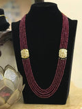 Ishhaara Patchi Kundan Long Beaded Necklace