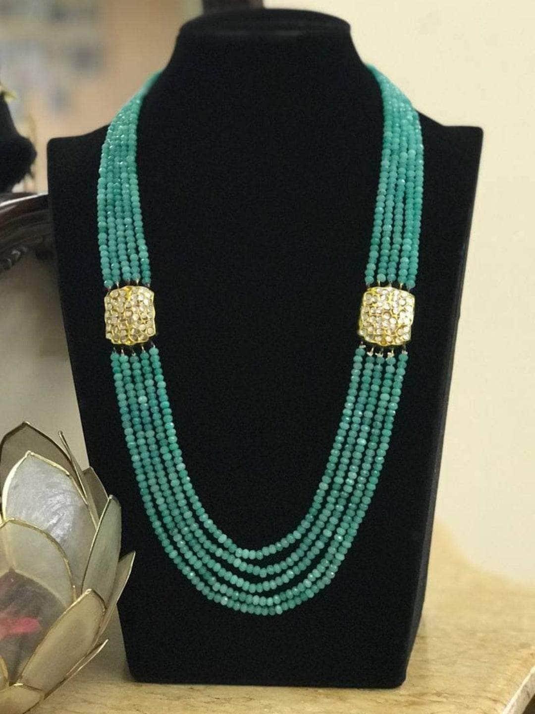 Ishhaara Patchi Kundan Long Beaded Necklace