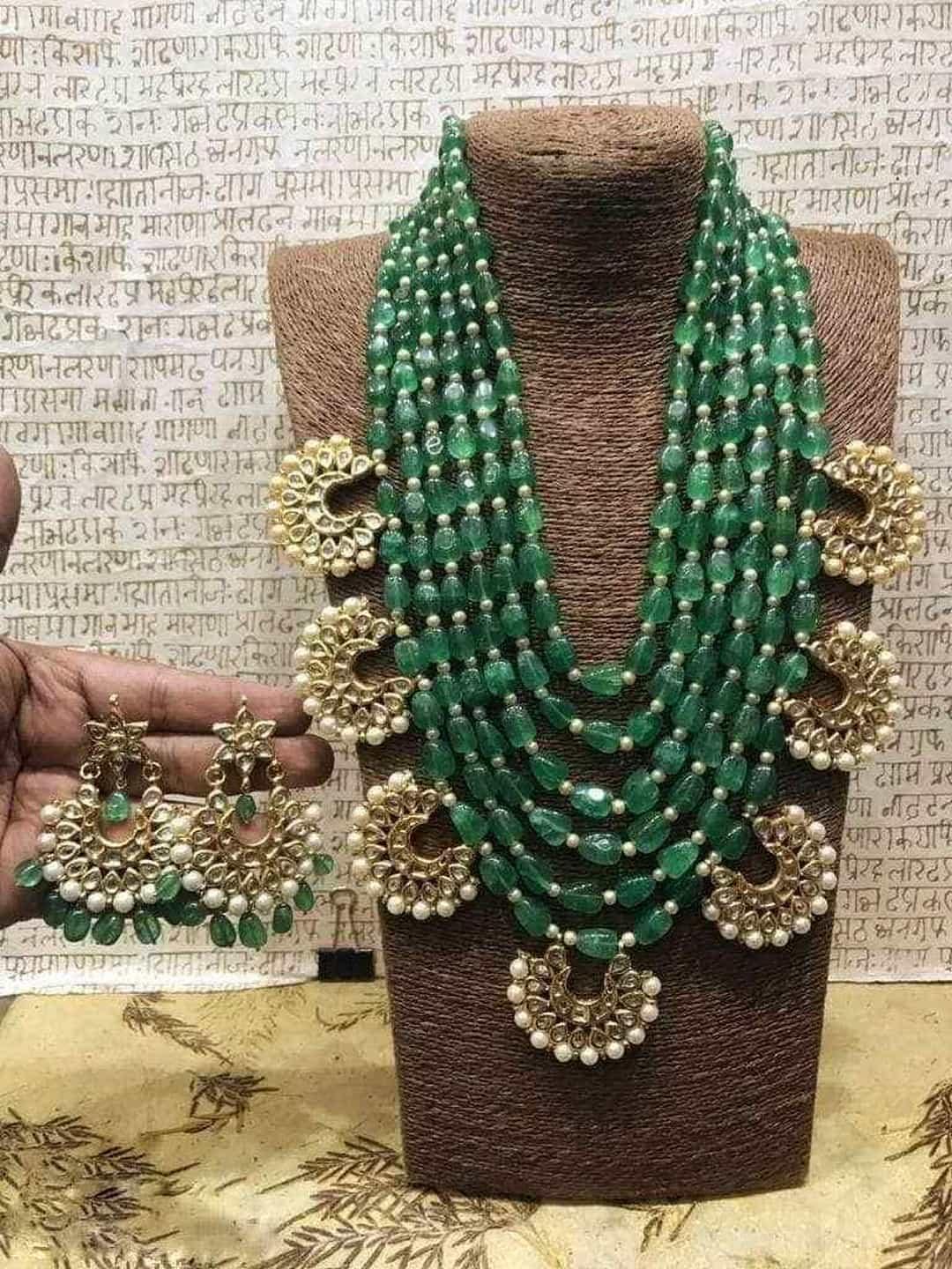 Ishhaara Pavitra Sagar In Layered Chandbali Pendant Necklace