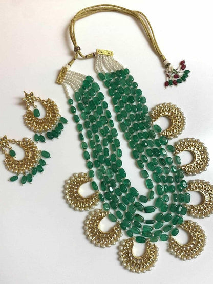 Ishhaara Pavitra Sagar In Layered Chandbali Pendant Necklace
