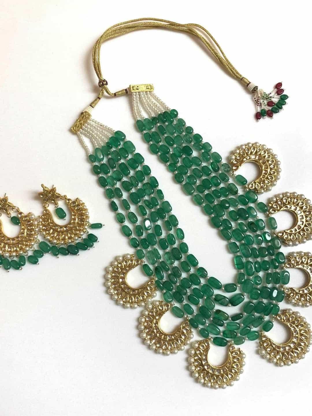 Ishhaara Pavitra Sagar In Layered Chandbali Pendant Necklace