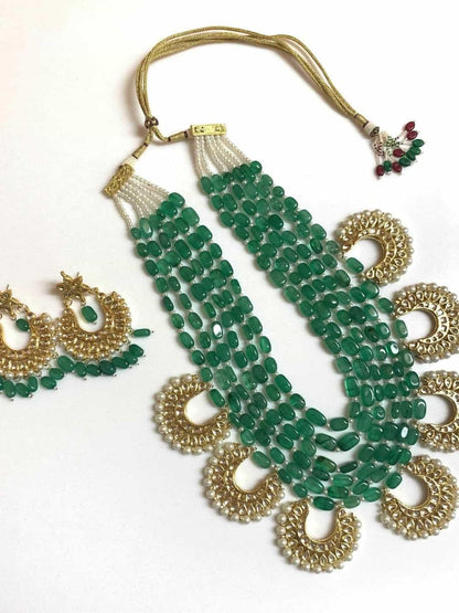Ishhaara Pavitra Sagar In Layered Chandbali Pendant Necklace