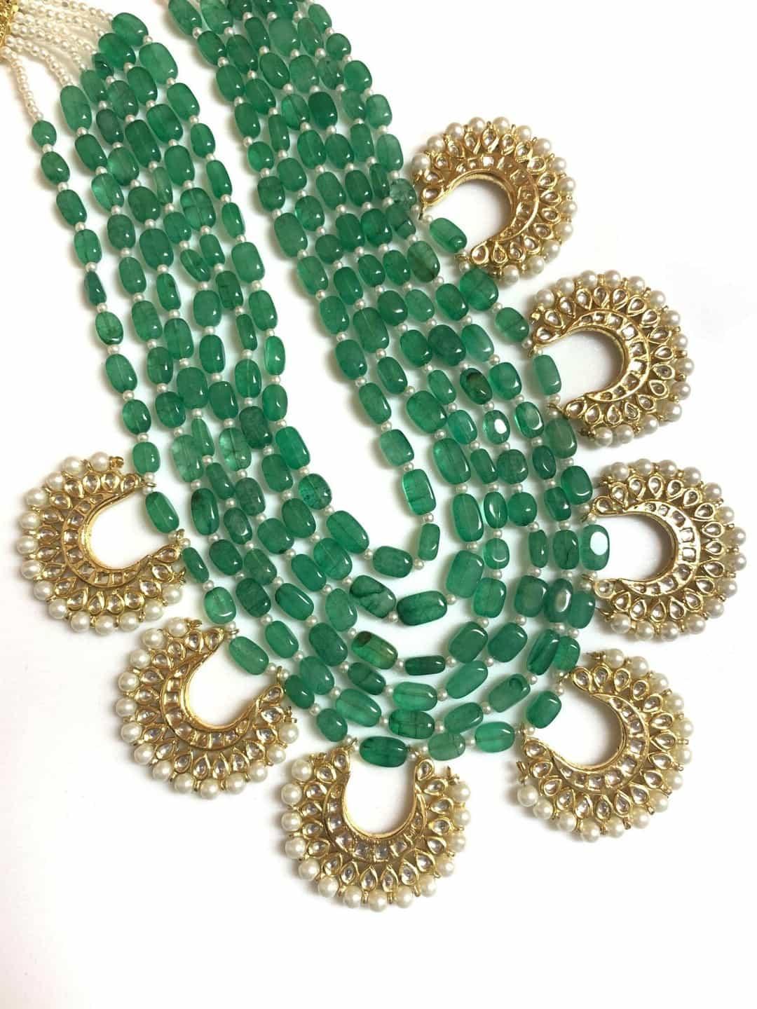 Ishhaara Pavitra Sagar In Layered Chandbali Pendant Necklace