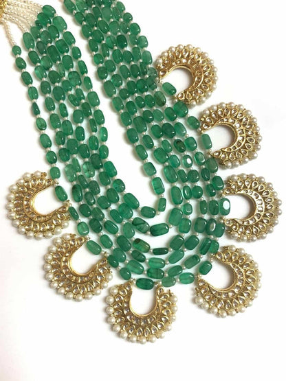 Ishhaara Pavitra Sagar In Layered Chandbali Pendant Necklace