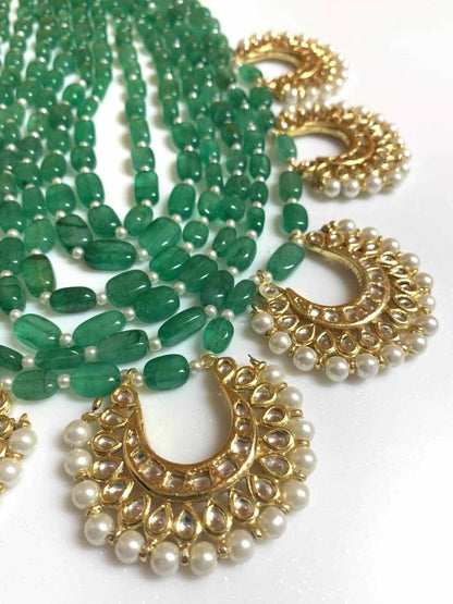 Ishhaara Pavitra Sagar In Layered Chandbali Pendant Necklace
