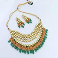 Ishhaara Layered Kundan Coral Hanging Set