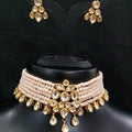 Ishhaara Onex Kundan Choker Necklace Set With Drops