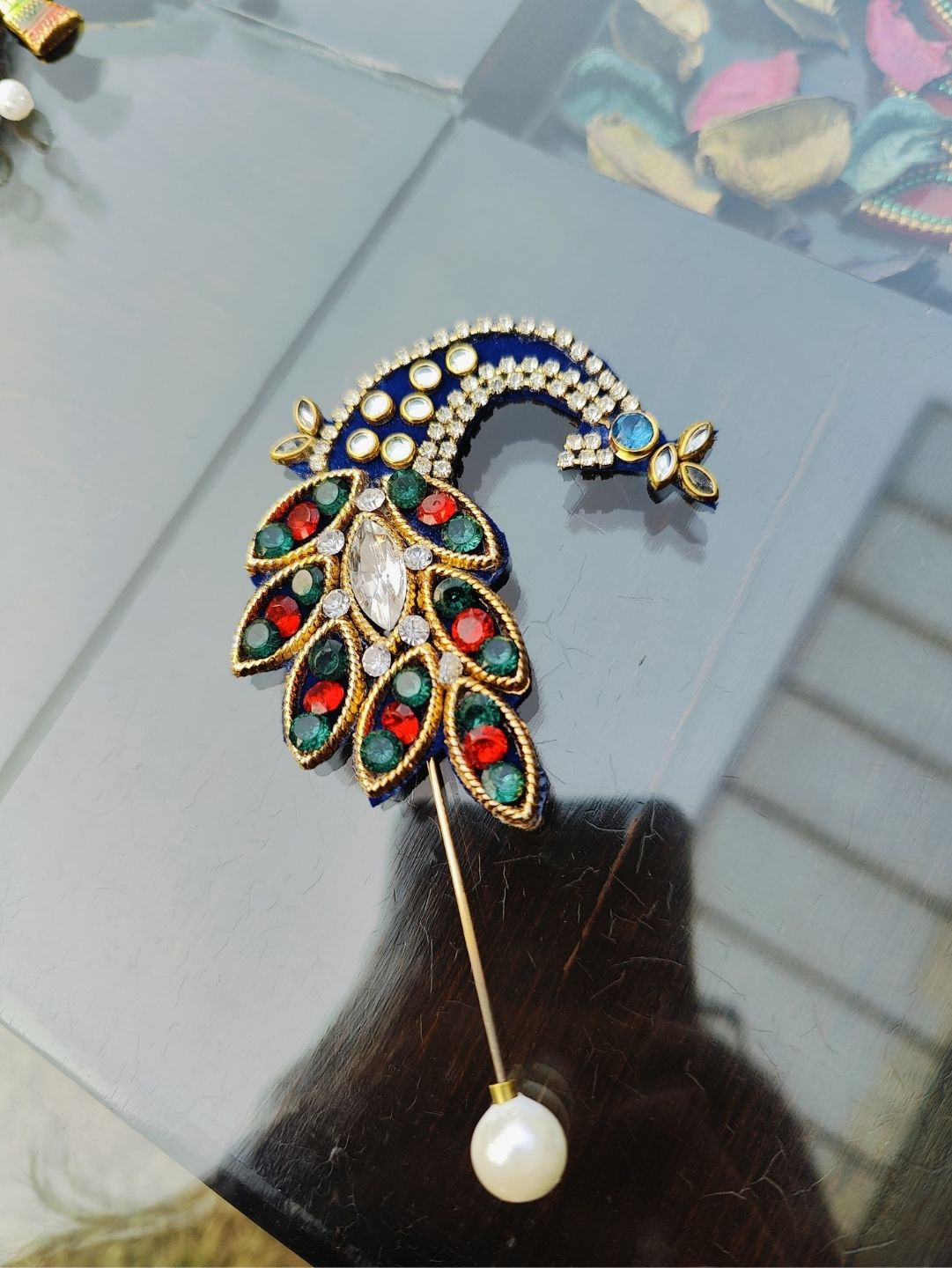 Ishhaara Peacock Brooch