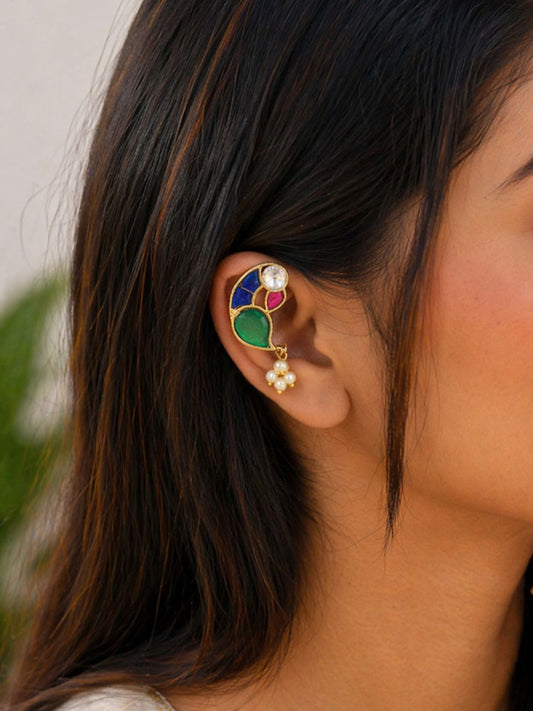 Ishhaara Peacock Bugadi Earrings