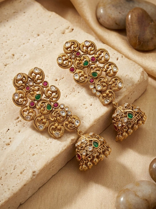 Ishhaara Peacock Cluster Earcuff