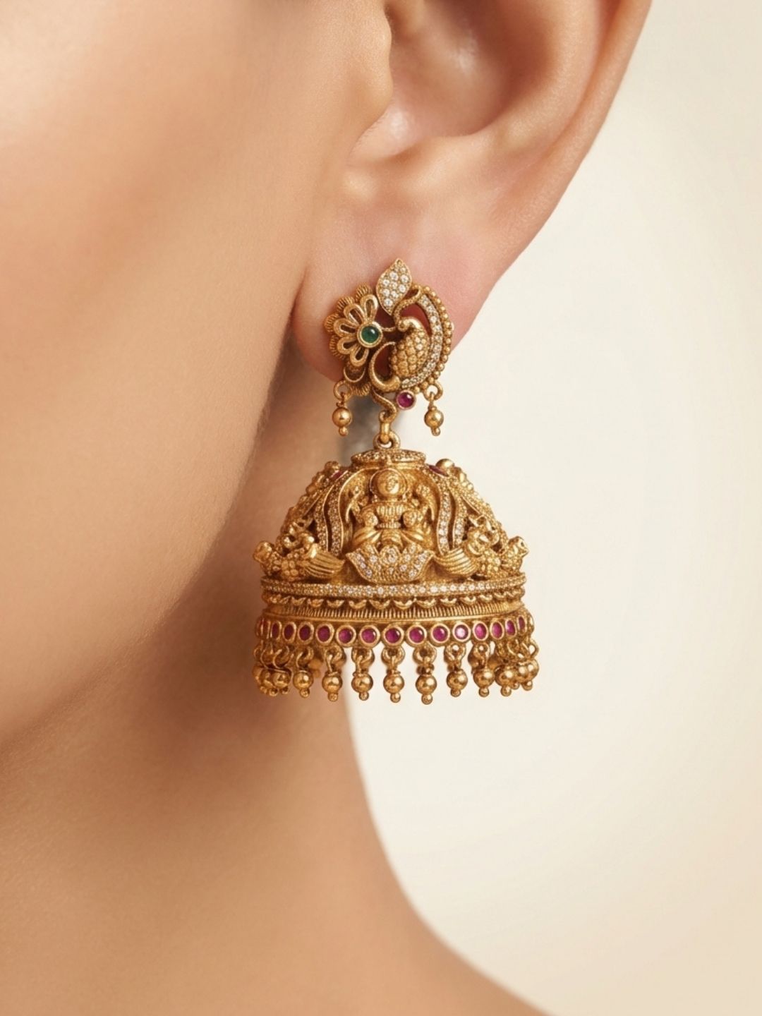Ishhaara Peacock Ethnic Jhumka