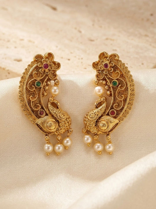 Ishhaara Peacock Flourish Jhumka