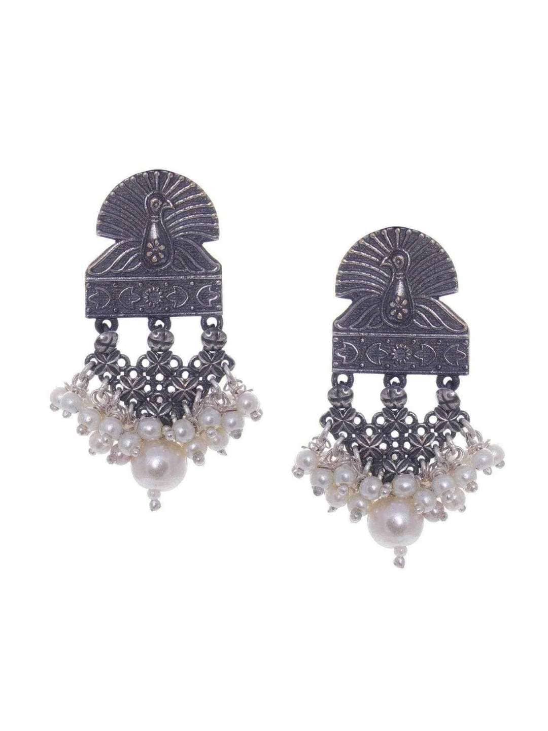 Ishhaara Peacock Pearl Drop Earring