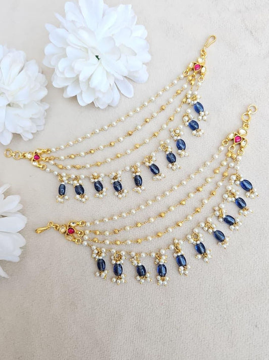 Ishhaara Pearl And Bead Studded Earchains